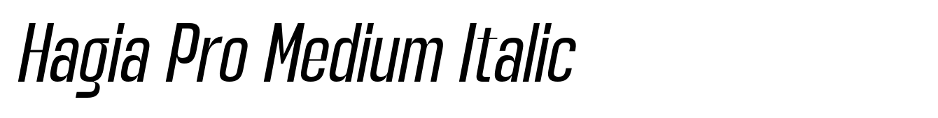 Hagia Pro Medium Italic